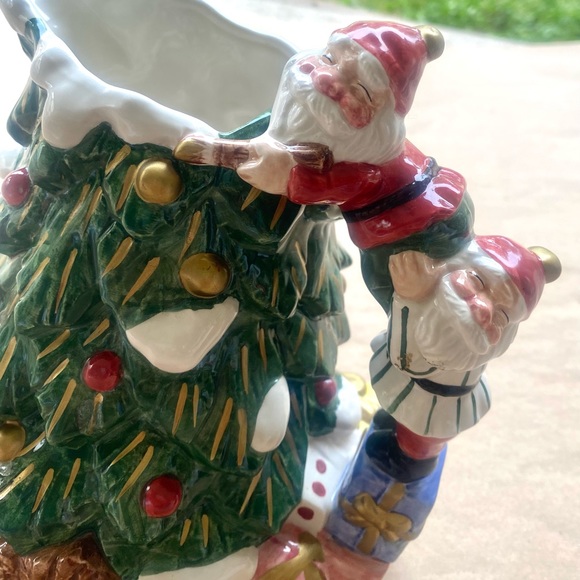 1995 OMNIBUS By Fitz & Floyd Mint Condition Christmas Water Pitcher - Picture 2 of 8